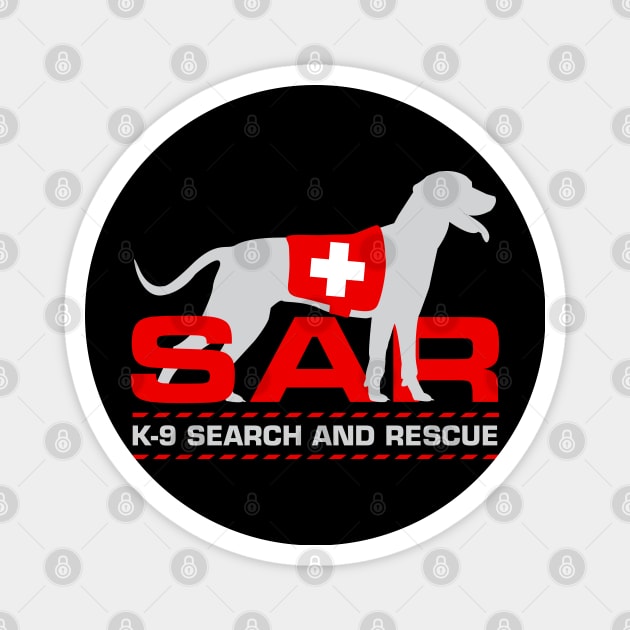 K-9 Search and Rescue Magnet by Nartissima